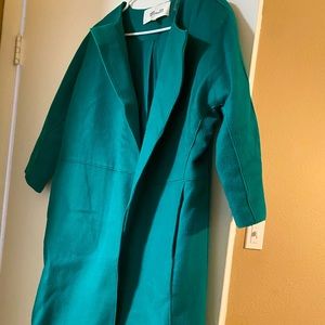 Diane von fashion green coat for lady